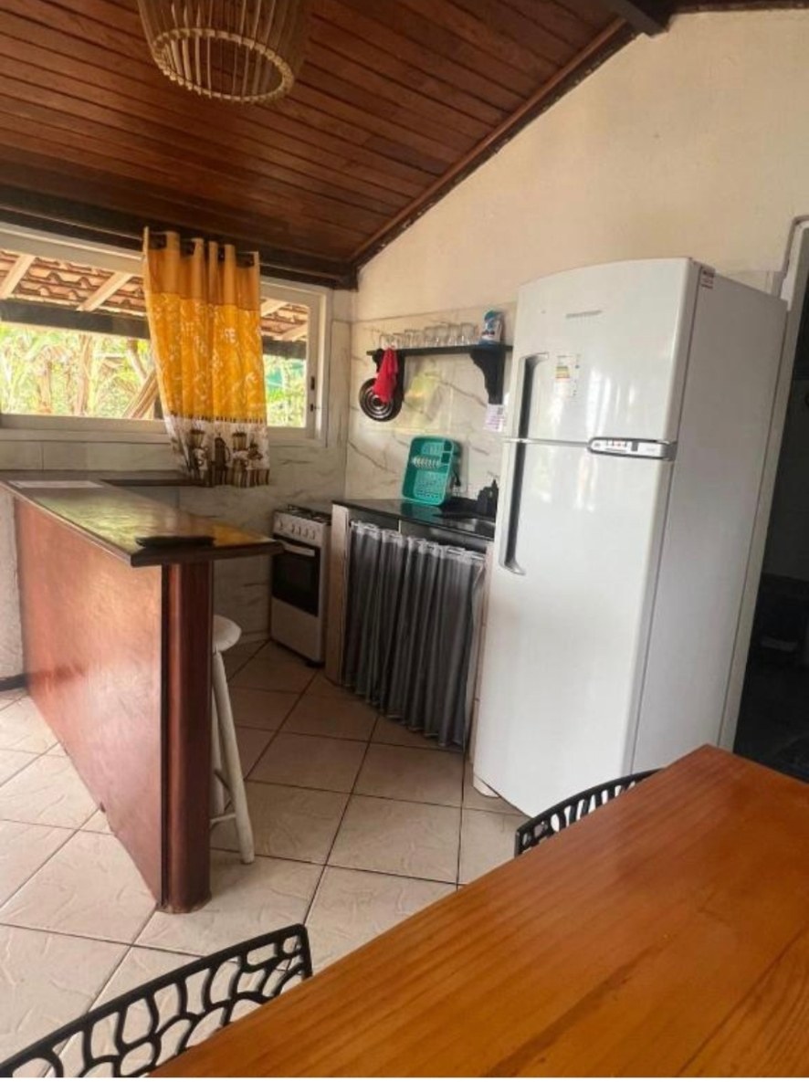 Cocina equipada de uso común en la posada